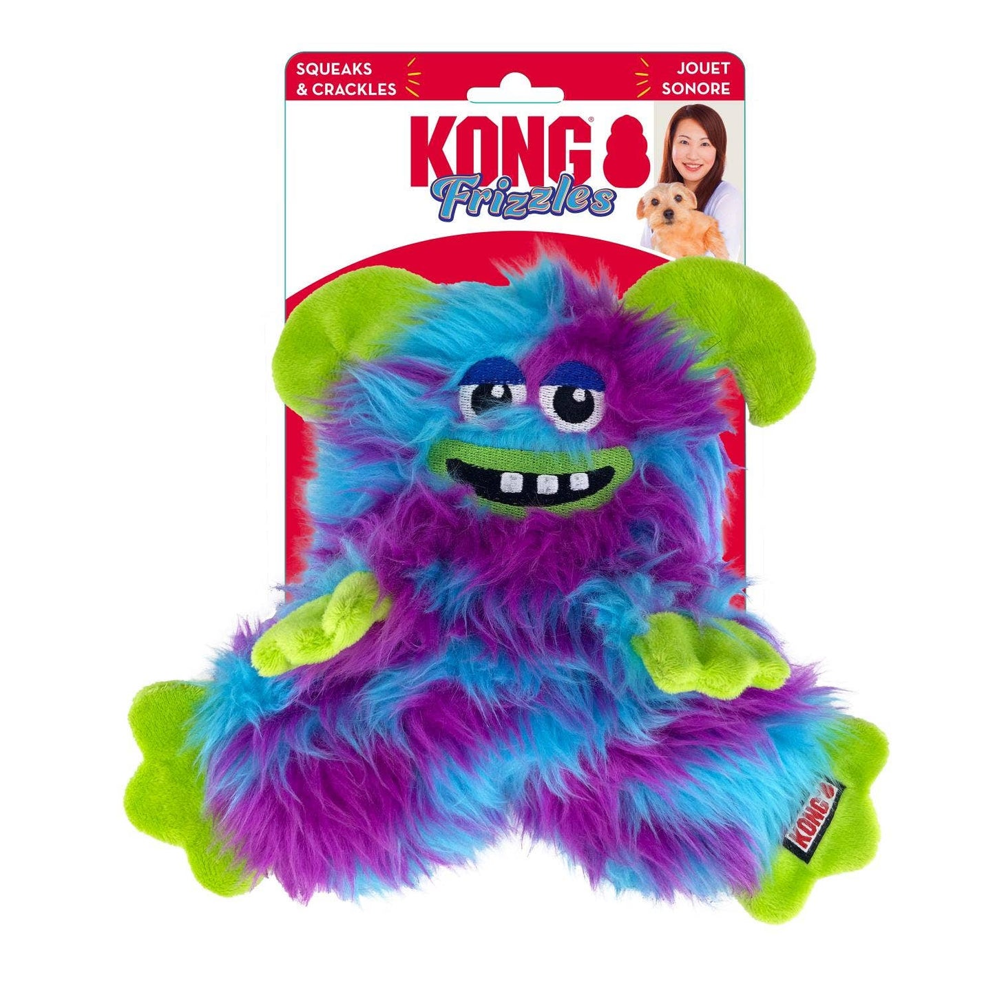 KONG® Frizzles Razzle Dog Plush Toy Medium