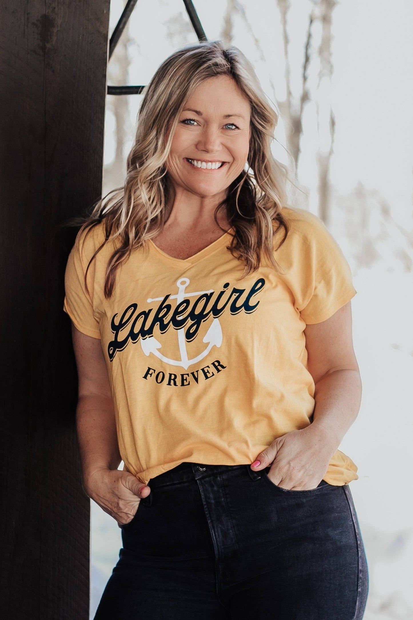 Tri-Blend V-Neck in Dandelion