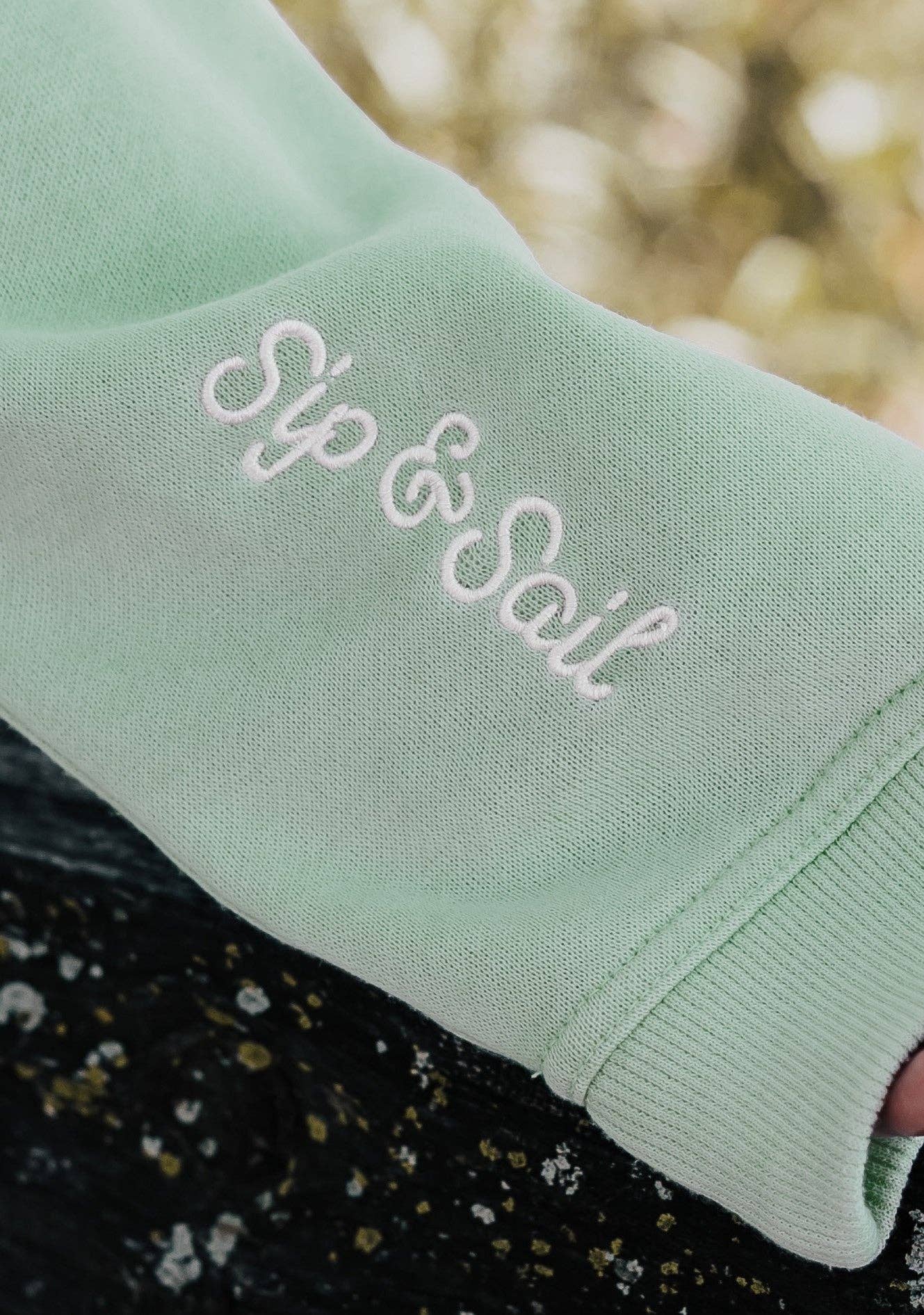 Burnout Wash Fleece Hood in Light Teal