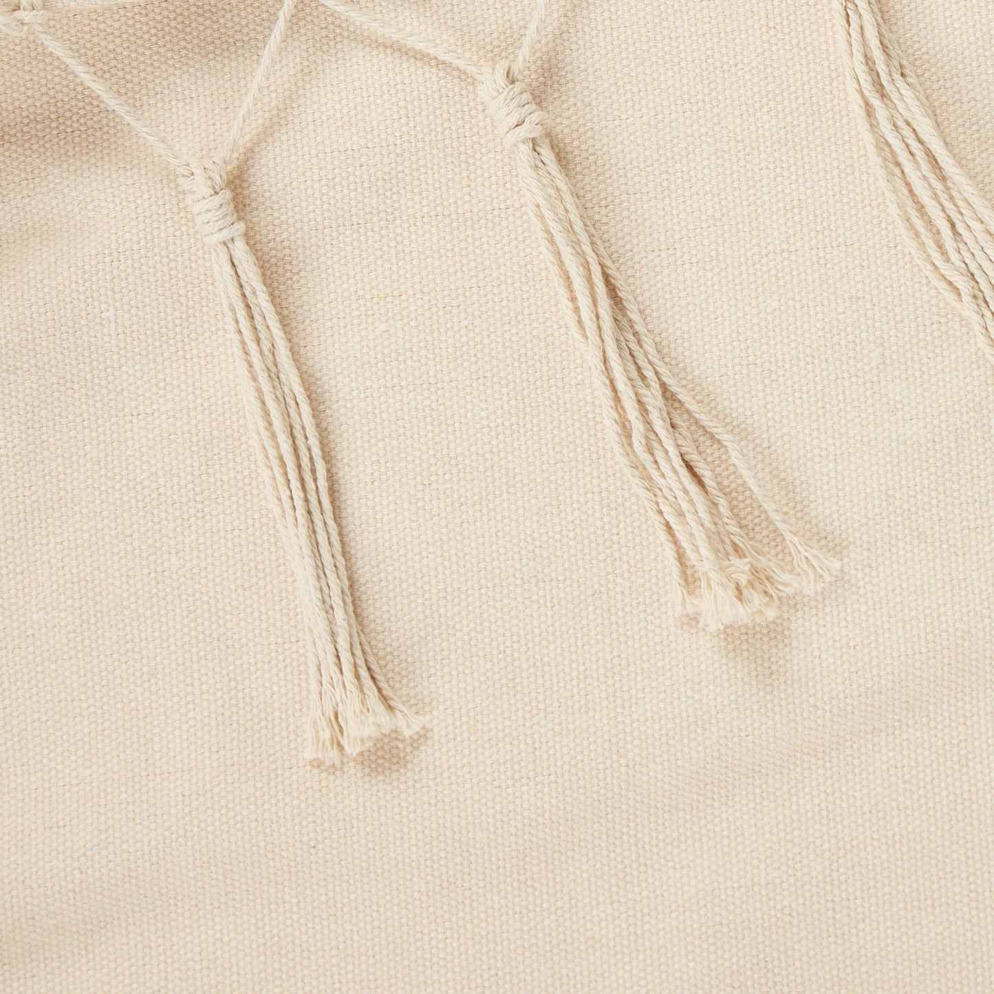 NATURAL HAMMOCK CHAIR WITH FRINGE TRIM