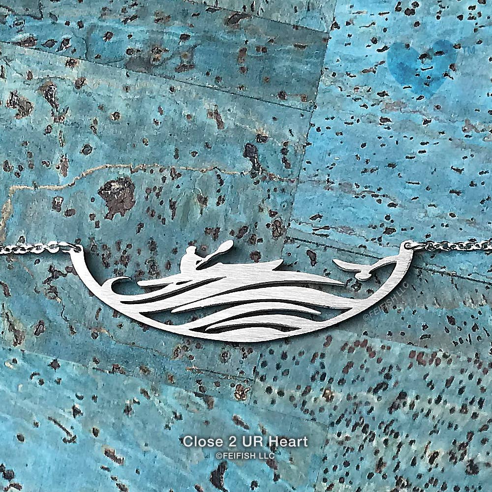 Kayaker Stainless Steel Necklace
