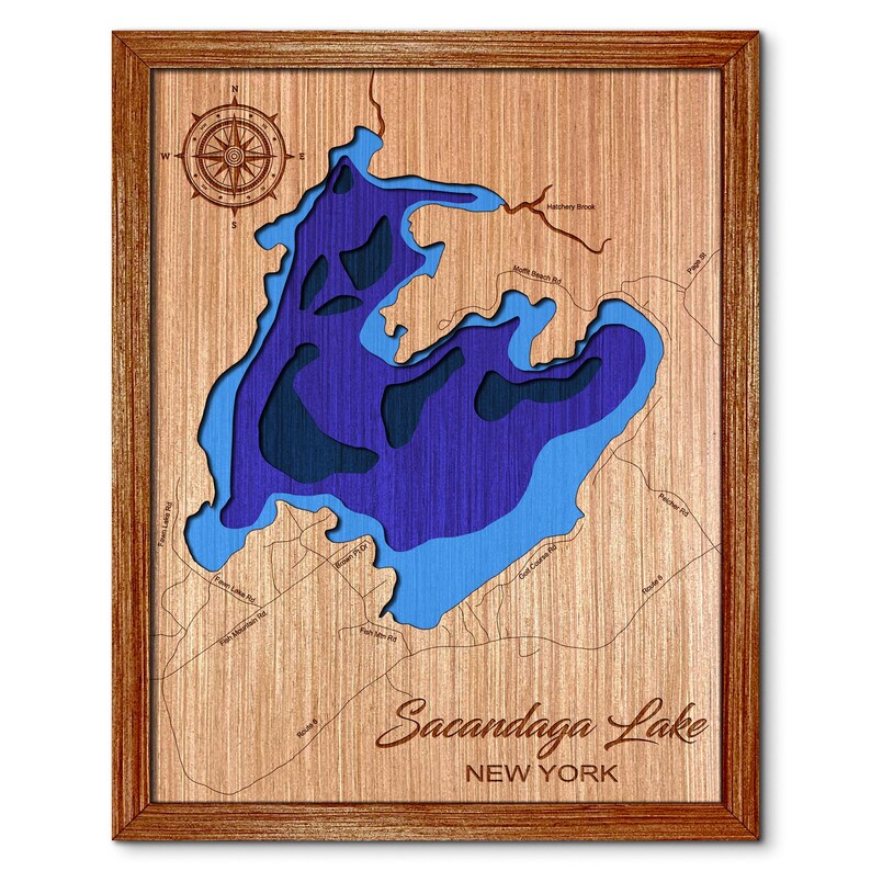 Sacandaga Lake, New York Depth Map