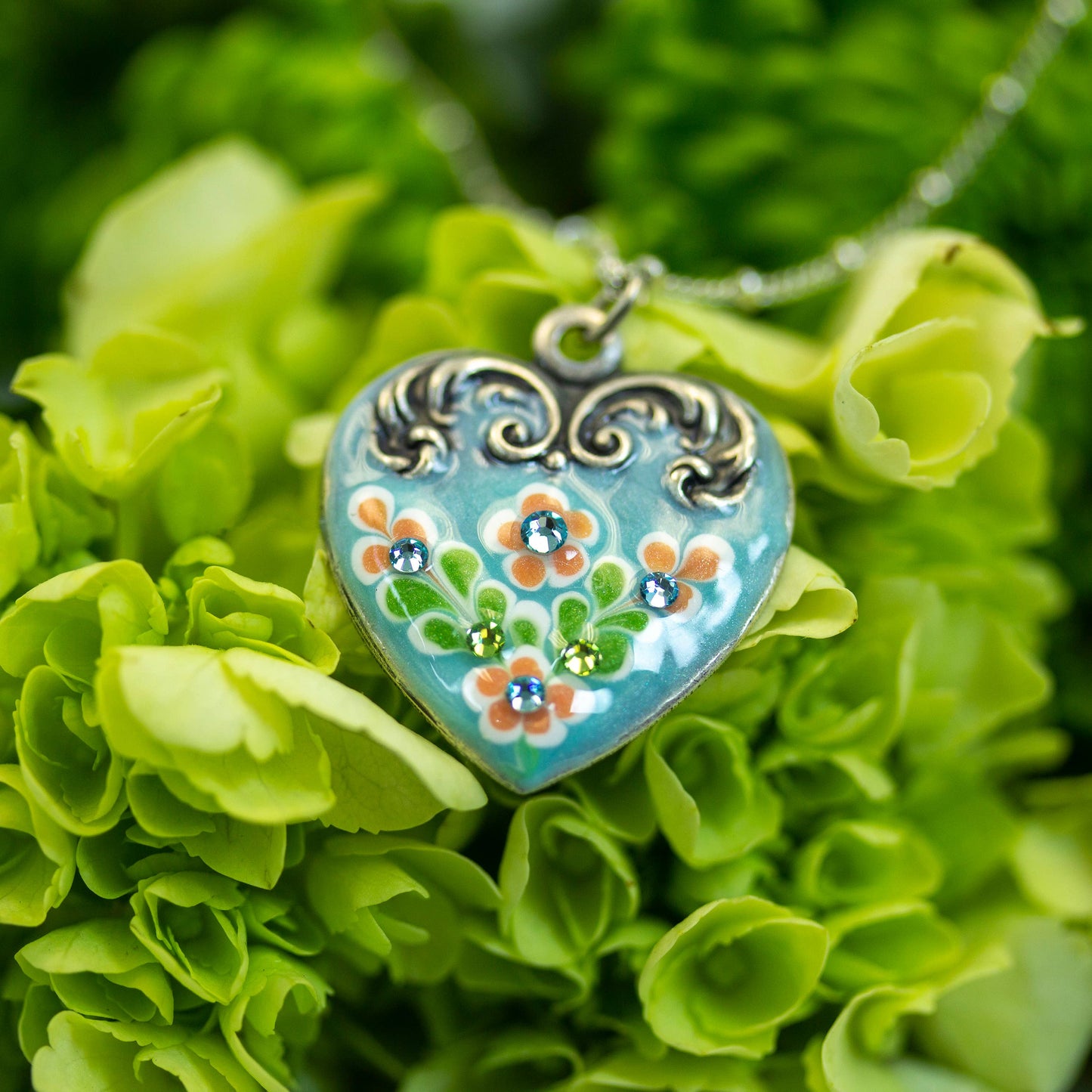 Mirabelle Floral Heart Jill's Garden Necklace