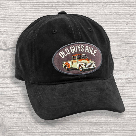 Old Guys Rule Rusty Truck Black Baseball Cap