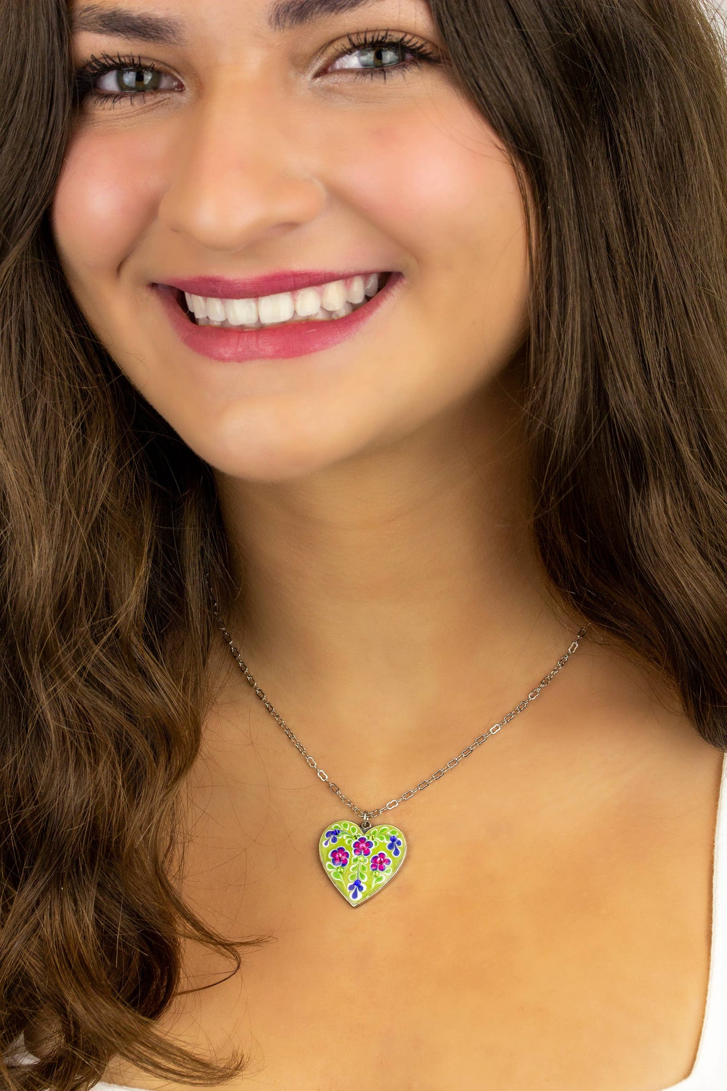 Sophia Floral Heart Jill's Garden Necklace