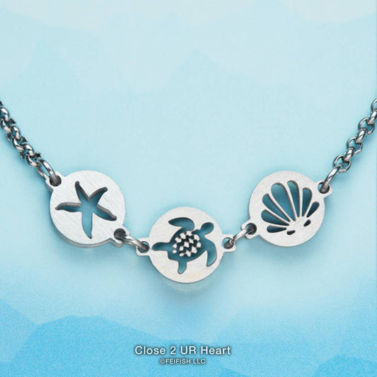Mini O Bolo Bracelet, Starfish Turtle Seashell