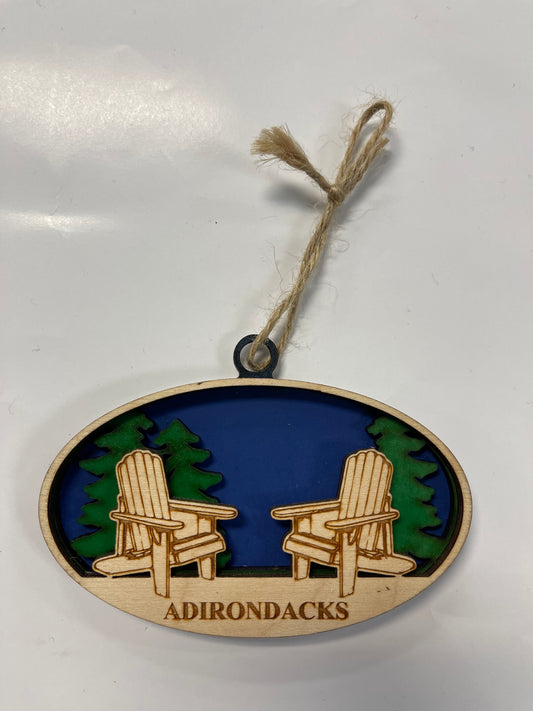 Customized 3 Layer Adiriondacks Oval Design Adirondack Chairs Design Ornament