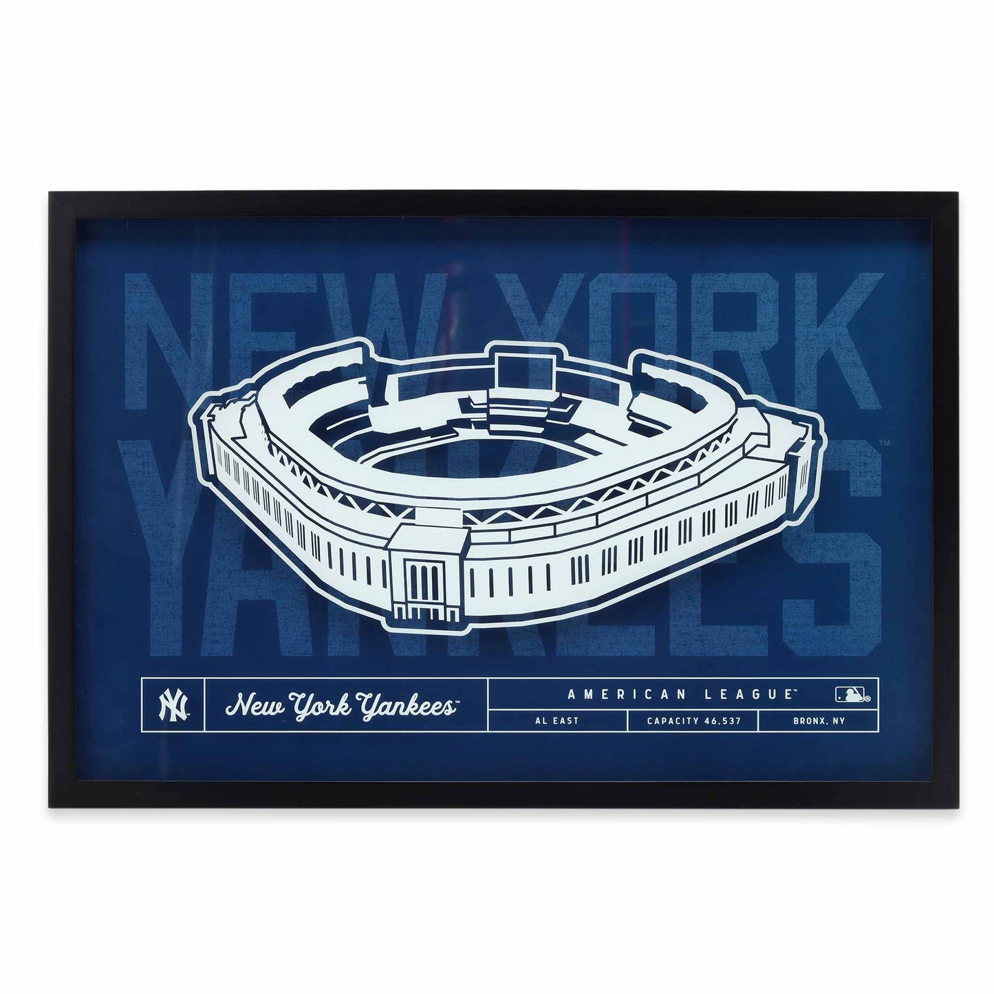 New York Yankees Stadium Glass Framed Wall Decor