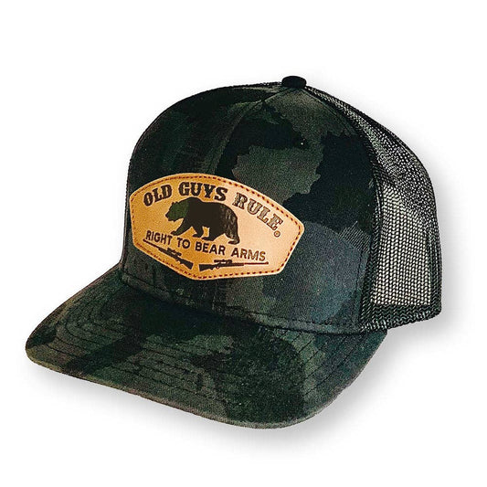Old Guys Rule -Right To Bear Arms - Patch Trucker Hat