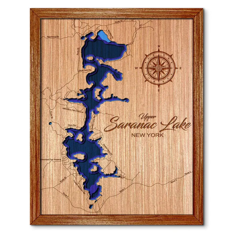 Saranac Lake(Upper Only), New York Depth Map