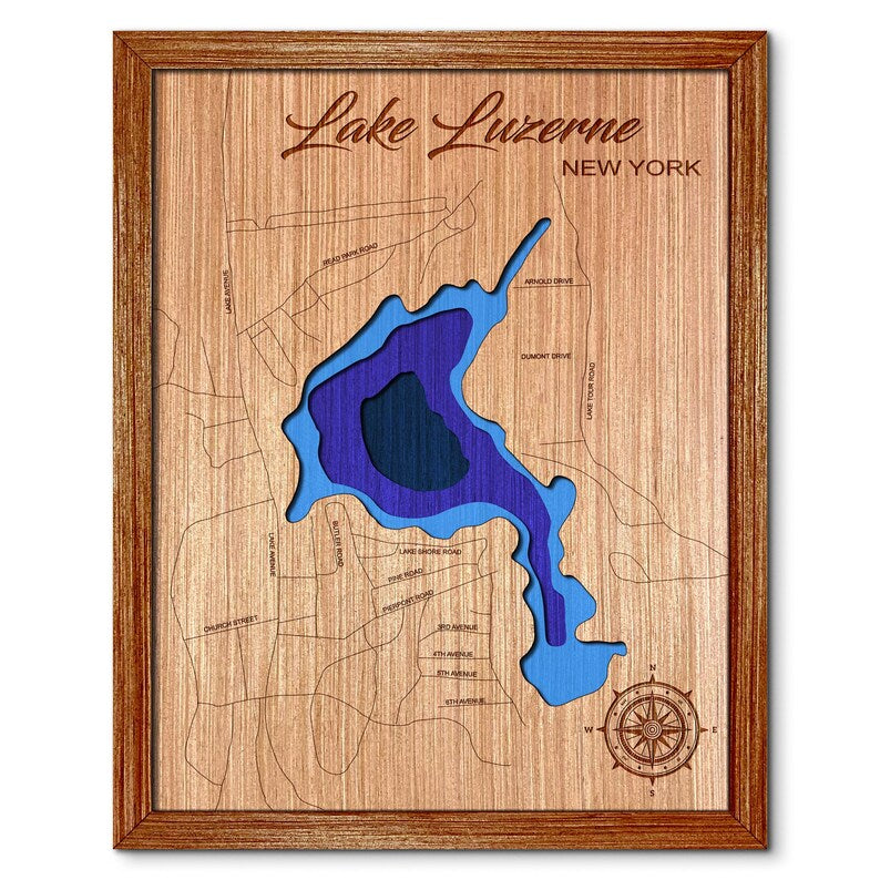 Lake Luzerne, New York Depth Map